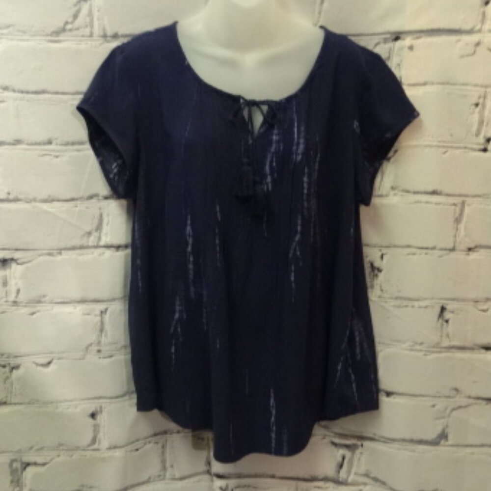 Sonoma Blue Tie-Dye Short Sleeve Top